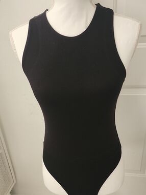 Gucci Black Sleeveless Scoop Neck Bodysuit